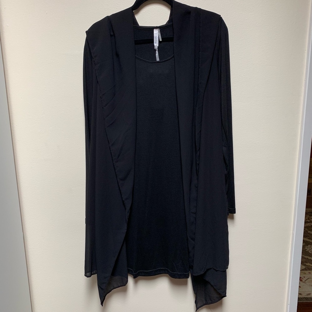 Fun Miilla LBD with fly-away accents and a hood!